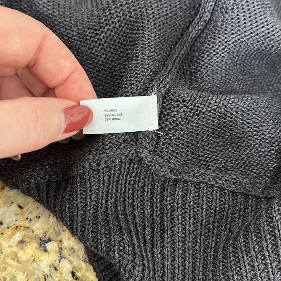 ❤️Last Chance GAP Dark Gray Knit Cardigan Sweater Size L - Picture 6 of 10